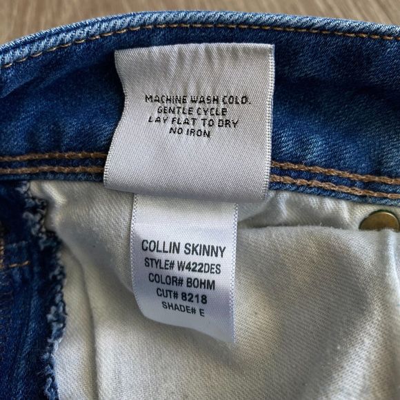 Hudson Collin Skinny Ankle Jeans Women's 27 Blue Flap Pocket Stretch Low Rise - Picture 10 of 11